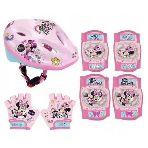 4x Ochraniacze Kask Rowerowy Rękawiczki Disney Min