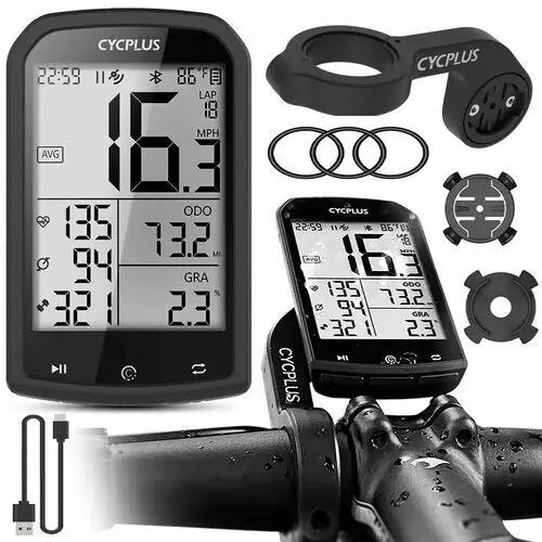 Cycplus Licznik Rowerowy Bezprzewodowy Bluetooth Gps Ant +aplikacja +uchwyt