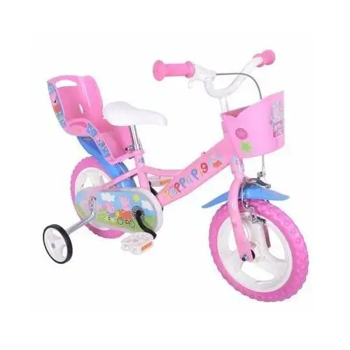 Rower dziecięcy świnka peppa 12 cali dla dziewczynki Dino bikes