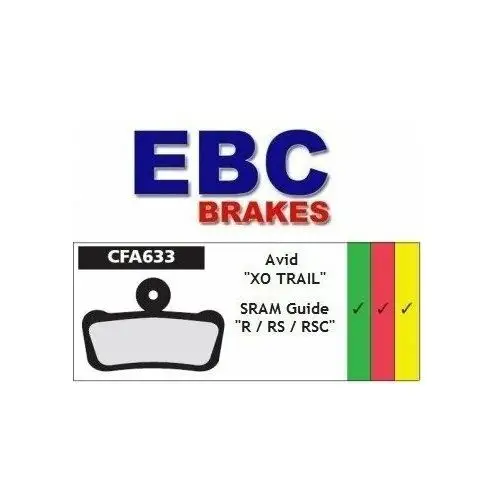 Klocki hamulcowe rowerowe ebc (organiczne) avid xo trail, sram guide r, rs, rsc Ebc brakes
