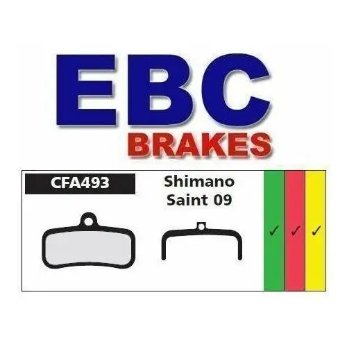 Klocki hamulcowe rowerowe EBC (organiczne wyczynowe) SHIMANO SAINT 09