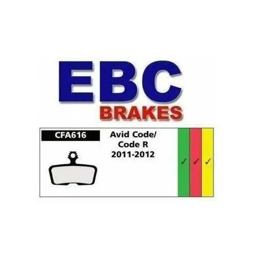 Klocki hamulcowe rowerowe ebc (spiekane) avid elixir, code, code r Ebc brakes