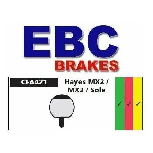 Klocki hamulcowe rowerowe (organiczne) ebc hayes sole gx-2, mx2, mx3, Ebc brakes