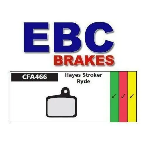 Ebc brakes Klocki rowerowe ebc (organiczne wyczynowe) hayes stroker ryde cfa466r