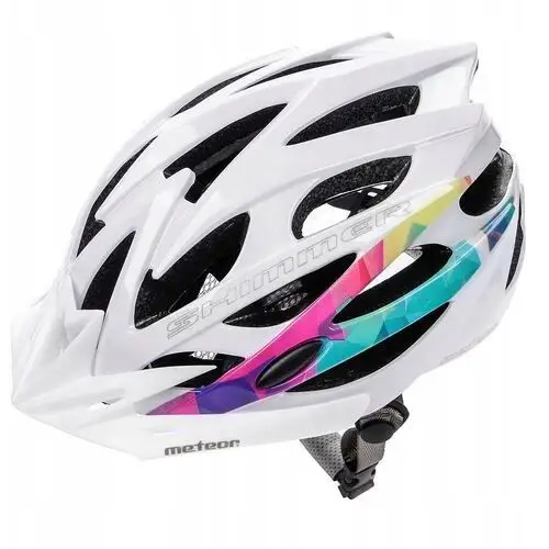 Kask rowerowy regulowany lekki na rower daszek Meteor Shimmer L 58-61 cm