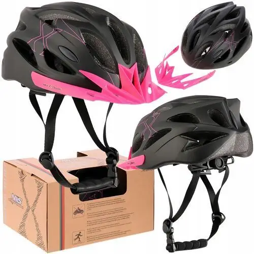 Kask Rowerowy Z Regulacją Wentylowany Ochronny Z Daszkiem In-mold 58-61 cm