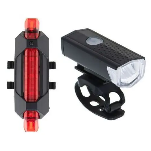 Lampka rowerowa LED zestaw tył-przód USB od milydrobiazg.pl