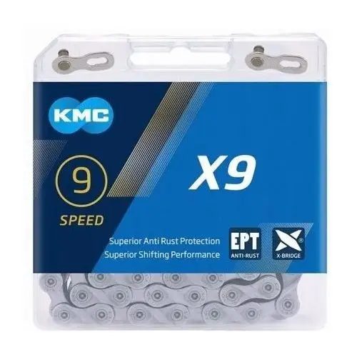 Łańcuch Kmc X9 Ept, 114 ogniw, 6,6mm, 9-rzędowy