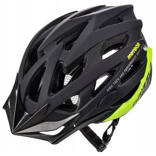 Meteor Regulowany Kask Rowerowy Ochronny Z Daszkiem Wentylowany 58-61 cm