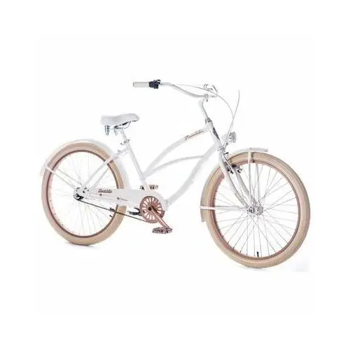 Plumbike Rower miejski la donna shiny 3b 26 cali damski biały