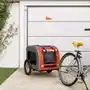Przyczepka rowerowa dla psa, pomarańczowo-szara, tkanina Oxford Sklep on-line