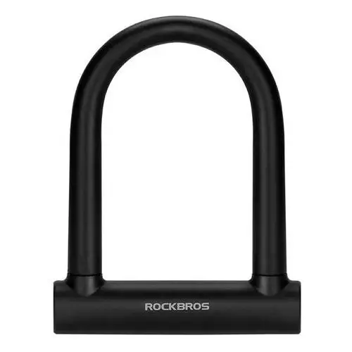 Zapięcie rowerowe U-Lock wzmacniany zamek na klucz - czarne ROCKBROS