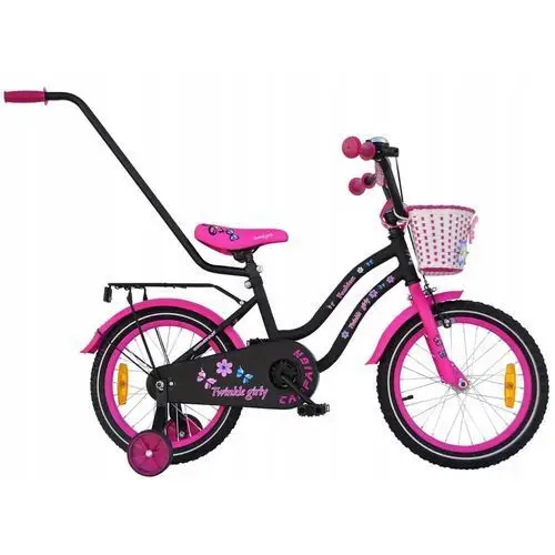 Rower 16 cali Twinkle Girly Fashion BLACK/Pink Mat