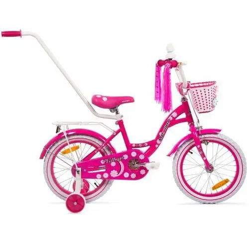 Rower dla dziecka 16" Rowerek dla dziewczynki prowadnik kółka boczne