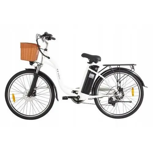 Rower Elektryczny Dyu C6 City Bike Biały 350W 36V 12.5Ah 25km/h