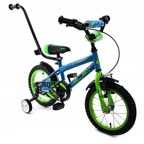 Rower Z Kółkami Bocznymi 14 Cali Niebieski Rowerek Dla Dzieci Prowadnik