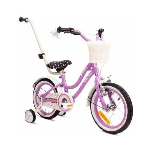 Rower dziecięcy SUN BABY Heart bike 14 cali dla dziewczynki Fioletowy