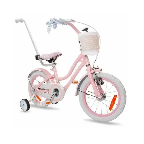 Rower dziecięcy SUN BABY Heart Bike Silver Moon 14 cali dla dziewczynki Różowy