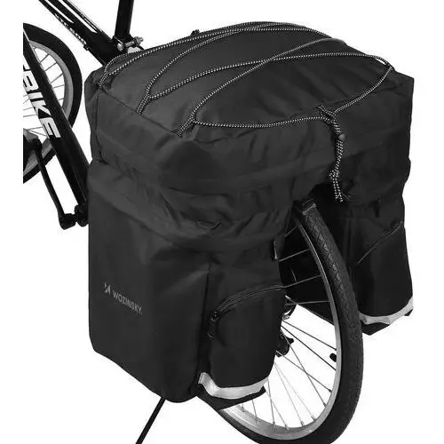 Pojemna torba rowerowa 60 L na bagażnik czarny Wozinsky WBB13BK