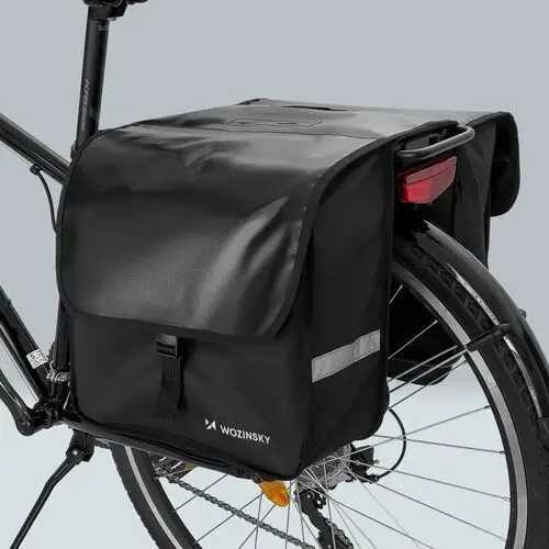Wozinsky torba rowerowa na bagażnik podwójna 28l czarna wbb34bk
