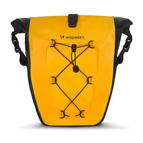 Wodoodporna torba rowerowa sakwa na bagażnik 25l żółty