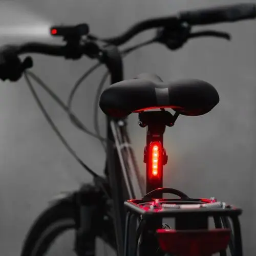 Zestaw lampek rowerowych przednia i tylna USB-C czarny 5