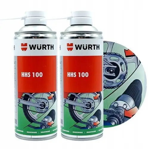 Wurth Smar do Łańcucha Rowerowego Motocyklowego Hhs 100 z Ptfe Zestaw 2szt