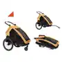 Xlc Przyczepka rowerowa dla dzieci mono s bs c09 2w1 wózek składana amortyzacja pomarańczowa Sklep on-line