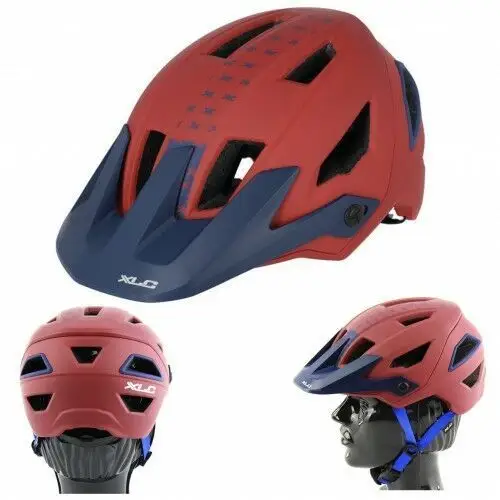 Unisex adult enduro helmet, czerwony/niebieski, 55-62 cm Xlc